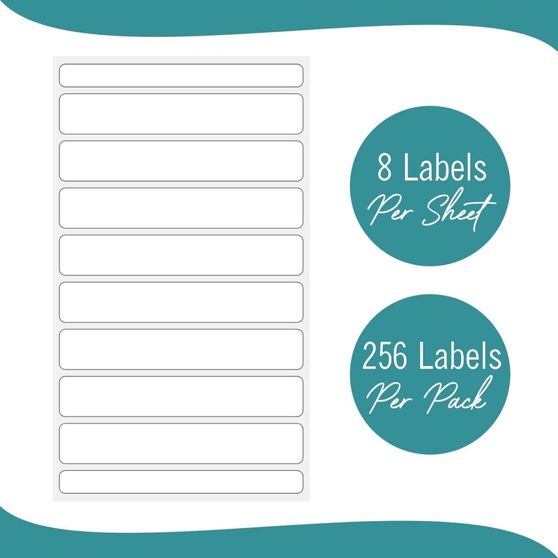 EXTRIC File Folder Labels 32 Sheets File Labels White Stickers a Total of 256 File Labels for File Folders - Image 3